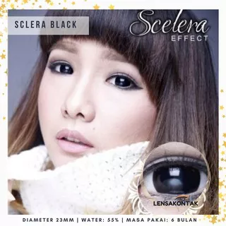Softlens Sclera Effect Big eye Dolly hitam / black