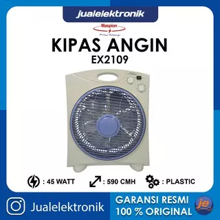 Maspion Box Fan 12 in Hijau – EX2109 Kipas Angin Lantai