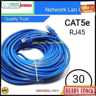 ORIGINAL KABEL LAN RJ45 30 METER CAT5 UTP INTERNET WIFI HOTSPOT JARINGAN KONEKTOR PLUG BOOT KOMPUTER SWITCH ROUTER MODEM COMPUTER INDIHOME FIRTSMEDIA ROUTER KABELAN RJ45 30 METER INTERNET CAT5 UTP SCABLE KONEKTOR WIFI INTERNET PLUG BOOT KOMPUTER JARINGAN