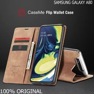 Samsung Galaxy A80 Original Caseme Leather Flip Case Casing Cover Sarung Kesing Slot Tempat Kartu