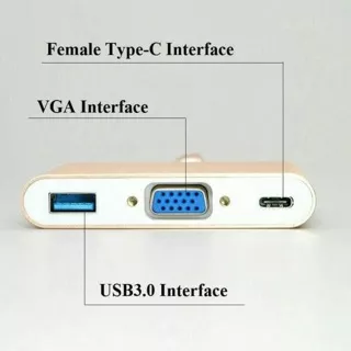 USB TYPE C 3.1 KE VGA MULTI PORT 3.0 CHARGER NEW MACBOOK 12 CONVERTER