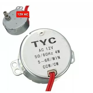 Synchronous dinamo gearbox TYC-50 motor AC 12V 5-6 RPM 4W swing kipas CW CCW