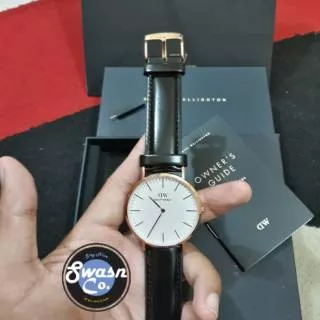 Jam tangan pria wanita classic sheffield original murah - aksesoris gelang kulit hitam pria asli ori