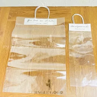 Tas Plastik Kantong Bunga Label Kemasan Ulang Tahun Parcel Aksesoris Souvenir Pesta Aesthetic I490