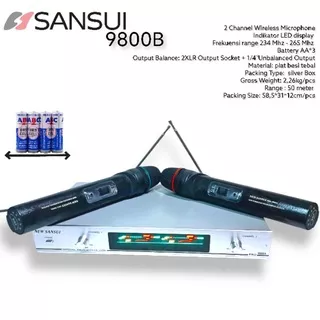 mic wireless SANSUI 9800-9800A/B/C  body besi indikator display LED