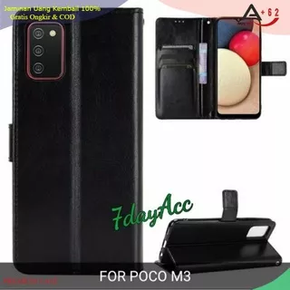 Xiaomi Poco M3, Mi 10T, Mi Play, Mi Max 3 Flip Cover Case Standing Leather Kulit Dompet Kartu Sarung Dompet Kulit HP Anjay +62
