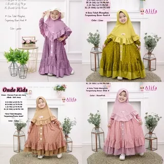 ONDE LOUIS YUNNA SYARI KIDS GAMIS RAYON ORIGINAL BERLABEL ALIFA