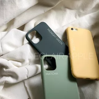 Soft case silicon iphone 6 6s 7 7s 8 X XS 11 12 pro max plus matcha, midnight green, yellow
