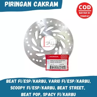 PIRINGAN CAKRAM DEPAN MOTOR BEAT KARBU/FI ESP , BEAT STREET , BEAT POP , VARIO 110 KARBU/FI ESP , SCOOPY KARBU /FI ESP , SPACY KARBU/FI