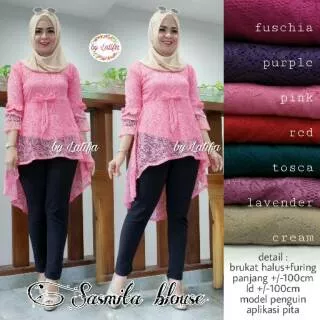 Sasmita blouse | selena blouse | brokat pesta | baju pesta | setelan wanita