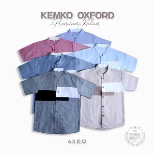 Kemeja Koko Anak/Kemeja Anak Laki-laki Katun Oxford Kombinasi Usia 1-12 Tahun Murmer