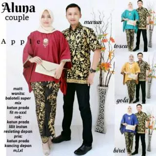 Aluna couple / batik couple / free ongkir / batik murah / supplier baju murah