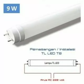 Lampu TL neon led-Lampu TL Led T8 9watt 60cm White/Warm white murah berkualitas merk pvp