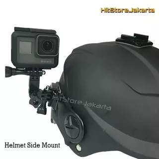 Mounting Helm Helmet Side Mount For GoPro YI Lite Mijia 4K BPro Action Cam Helm Curved Mount