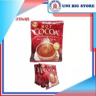 Delfi Hot Cocoa Indulgence Chocolate Drink Cokelat 3 in 1 10 Sachets 25 gr