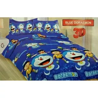 Ekslusif Sprei Bonita Blue Doraemon No.3 Single 120 Seprai Sprai Bantal Guling Spesial