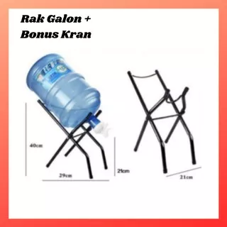 RAK GALON Stainless Model Duduk + BONUS Kran