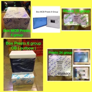 Presto Box MCB 4 / 6 / 8 / 12 Group Inbow Tanam Tutup Transparant Heles Box MCB