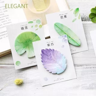ELEGANT 30 Sheets/pad Notebook Korean Bookmark Memo Pad Cute Planner Sticker Paper School Office Self-Adhesive Natural Plant Leaf Stationery Sticky Note