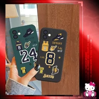 N.b.a Tpu Soft Case for Iphone 11 12 13 Pro Max Idol Hall of Fame 6 6S 7 8 Plus Xr X Xs Max Se 2020 Matte Trendy Label Lakers Kobe Straight Edge Boys Cover
