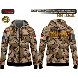 JAKET TNI AD LORENG GURUN CUSTOM FULL PRINTING/JAKET LORENG GURUN/JAKET CUSTOM/JAKET PRINTING/JAKET SUBLIM