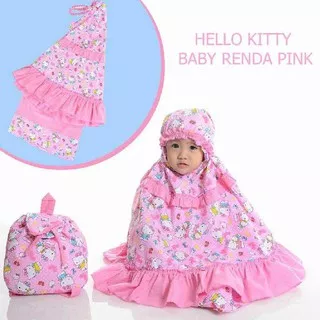 Promo Cuci Gudang Mukena Anak Hello Kitty Renda Pink Size Xxs / Baby (1-2 Tahun) Best Seller