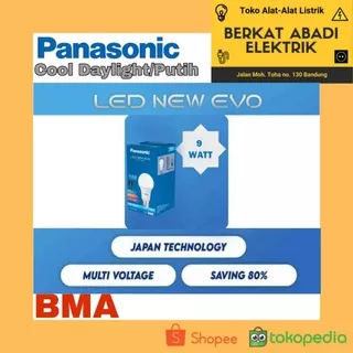 LAMPU LED PANASONIC 9 WATT NEW EVO PUTIH