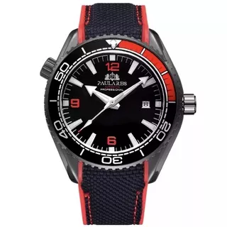 Jam Tangan Homage Seamaster Paulareis Automatic Black Red