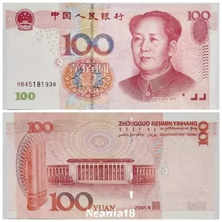 Koleksi Yuan China Pecahan 100 Dan 50 Asli