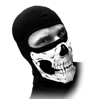 Masker ninja tengkorak balaclava topeng motor kepala helm sarung / black masker hitam