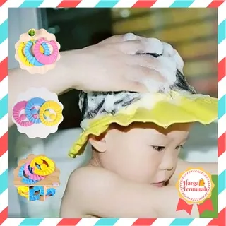 Harga Termurah - T916 Topi Keramas Bayi / Penutup Kepala Mandi Anak / Baby Shower Cap / Pelindung