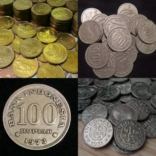 Uang Koin Kuno Asli 10 - 500 Rupiah