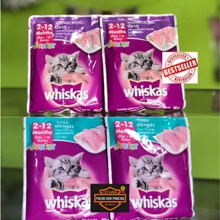 MAKANAN KUCING WHISKAS POUCH 85gr SACHET 85gr WHISKAS BASAH WET FOOD KEMASAN