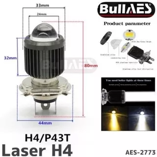 Bohlam LED H4 Laser Hi Low 18 Watt | Bohlam H4 Laser