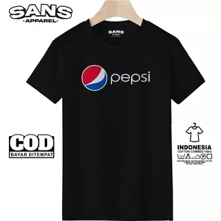 Sans-Tshirt Kaos Baju logo PEPSI new distro combed 30s Atasan Pria/Wanita