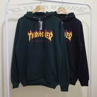 Hoodie Tharasher Sweater Distro Pria Warna Hitam Navy Maroon Putih Wanita Tersedia Size M-L-XL