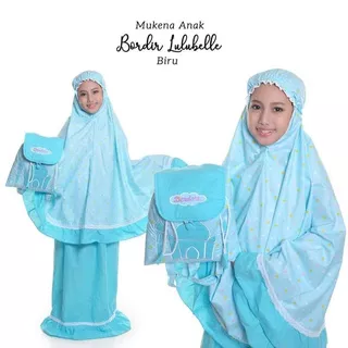 Mukena Anak Perempuan Motif Lulu Belle . Kids 9-10 tahun Set dengan Tas/ Promo Ramadhan big SALE Mukena anak terbaru anti panas Perlenglapan Sholat Anak