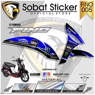 STRIPING FINO - STICKER STRIPING HOLOGRAM YAMAHA FINO SKY SB 005