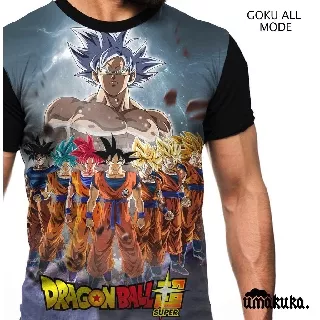 baju kaos dragon ball anime son goku all mode  tshirt umakuka 3d naruto one piece premium terbaru