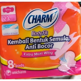 Charm Body Fit Extra Maxi 23cm No Wings Pembalut Charm isi 8 pads