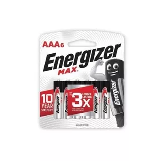 Baterai Energizer Max AAA A3 Isi 6 Baterry Alkaline 1 Box Isi 12pcs