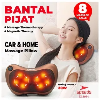 Bantal Pijat Leher Shiatsu bantal pijat 8 bola car home massage pillow / alat pijat BANTAL LEHER PIJAT INFRAMERAH