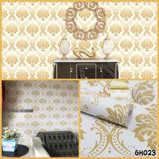 Wallpaper Dinding GH Wallpaper Stiker Premium Quality Wallpaper Dinding 3d Aesthetic Wallpaper Ruang Tamu 45Cm X 10Mtr Shabby Chic Bunga