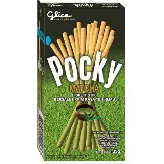 TERMURAH Glico Pocky Stick Green Tea 33 gr - Grosir Pocky Stik Greentea - Biskuit