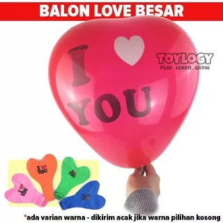 Mainan Anak Balon Cinta Hati Besar I Love You Heart Balloon Dekorasi
