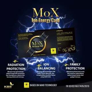 promo MoX ion card, anti radiasi hp 15.000 ion negatif ijin resmi Kemenkes original 100%