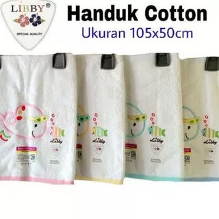 LIBBY Handuk Cotton Bayi/handuk Warna (105 X 50Cm)| Perlengkapan Bayi Baru Lahir / Newborn