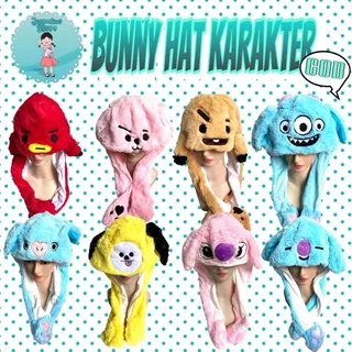 Bunny Hat Banyak Model-Bunnys Hat Murah-Topi Kelinci-Bunny Hat Topi Korea-Topi Bunny-Topi Telinga Goyang-Topi Bunny Gerak-Kupluk Bunny Gerak-Kupluk Anak-Bunnies Telinga