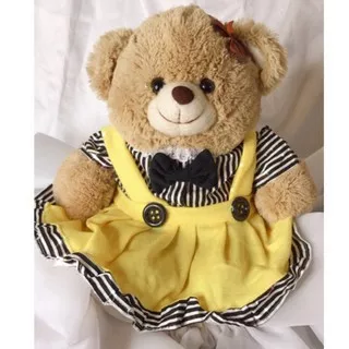 Teddy bear with yellow monkey skirt