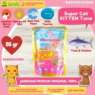 Wet Food Super Cat Kitten TUNA 85 gr Makanan Kucing Basah